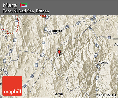 Shaded Relief Map of Mara