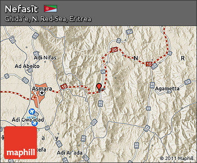 Shaded Relief Map of Nefasīt