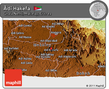 Physical Panoramic Map of Ādī Hakefa