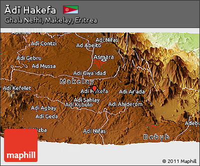 Physical Panoramic Map of Ādī Hakefa