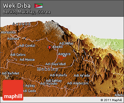 Physical Panoramic Map of Wek Diba