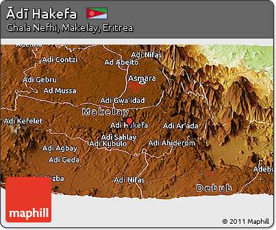 Physical Panoramic Map of Ādī Hakefa