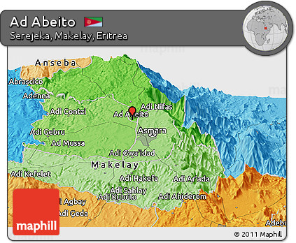 Political Panoramic Map of Ad Abeito