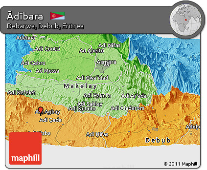 Political Panoramic Map of Ādībara