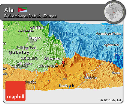 Political Panoramic Map of Āla