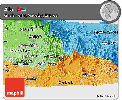 Political Panoramic Map of Āla