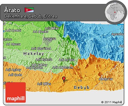 Political Panoramic Map of Ārato