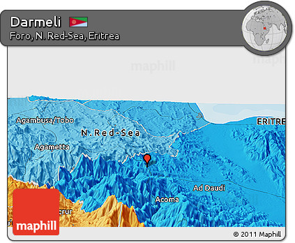 Political Panoramic Map of Darmeli