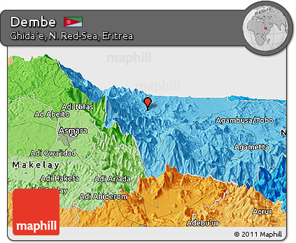 Political Panoramic Map of Dembe