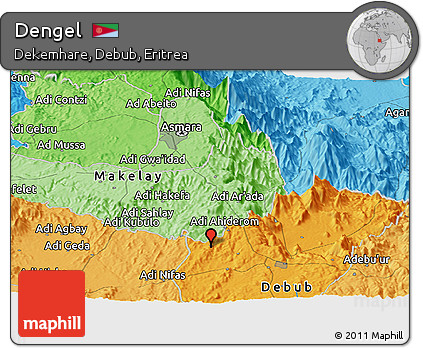 Political Panoramic Map of Dengel