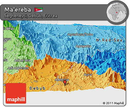 Political Panoramic Map of Ma'ereba
