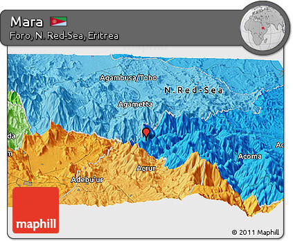 Political Panoramic Map of Mara