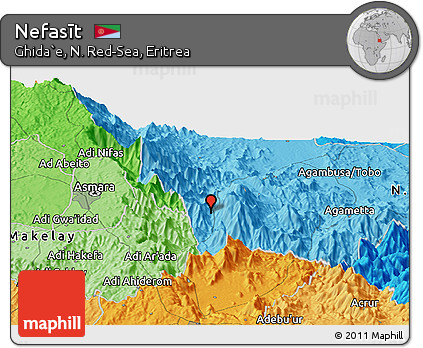 Political Panoramic Map of Nefasīt