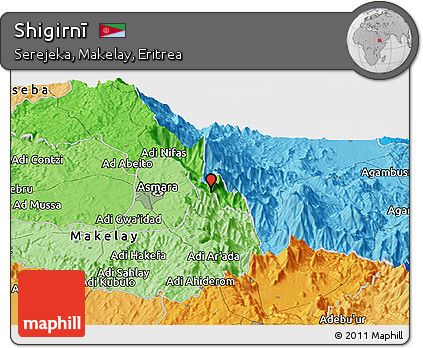 Political Panoramic Map of Shigirnī