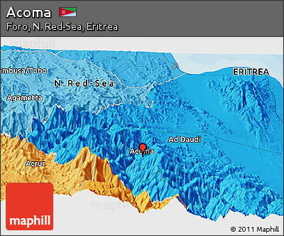 Political Panoramic Map of Acoma