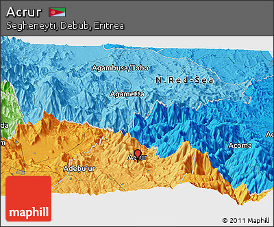 Political Panoramic Map of Acrur