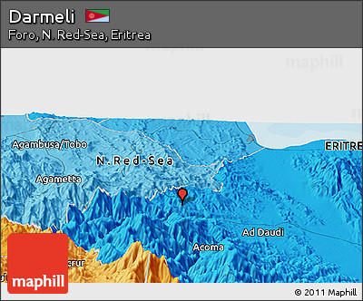Political Panoramic Map of Darmeli