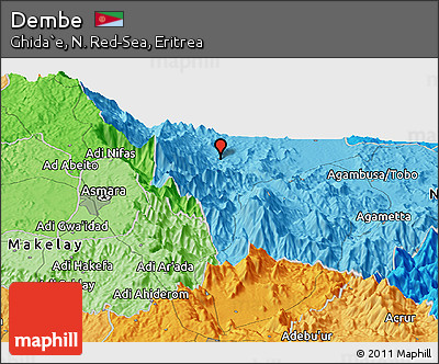 Political Panoramic Map of Dembe