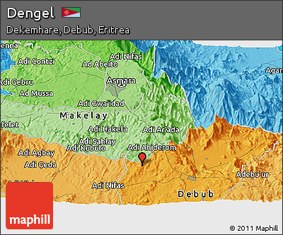 Political Panoramic Map of Dengel