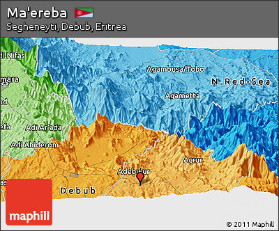 Political Panoramic Map of Ma'ereba