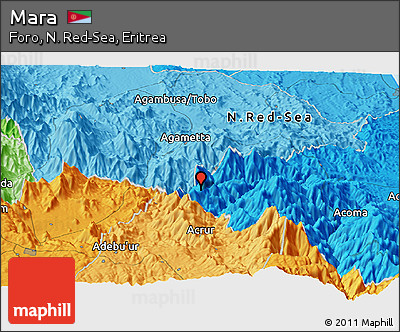 Political Panoramic Map of Mara