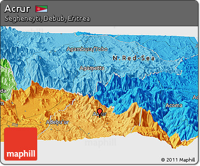 Political Panoramic Map of Acrur