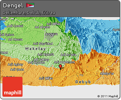 Political Panoramic Map of Dengel