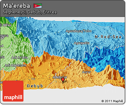 Political Panoramic Map of Ma'ereba