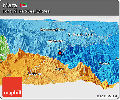 Political Panoramic Map of Mara