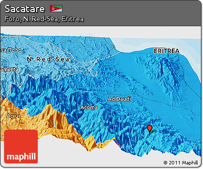 Political Panoramic Map of Sacatare