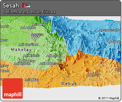 Political Panoramic Map of Sesah