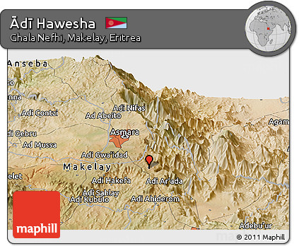 Satellite Panoramic Map of Ādī Hawesha