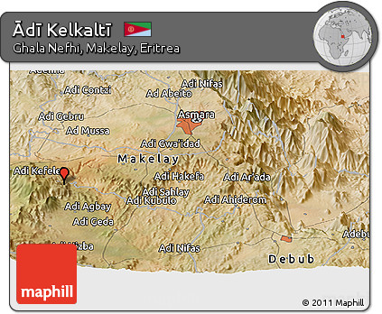 Satellite Panoramic Map of Ādī Kelkaltī