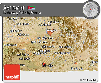 Satellite Panoramic Map of Ādī Ra'isī