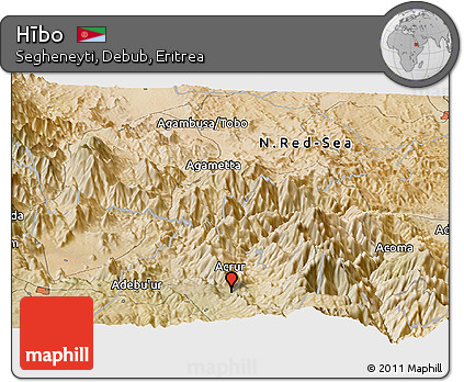 Satellite Panoramic Map of Hībo