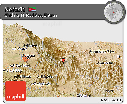 Satellite Panoramic Map of Nefasīt