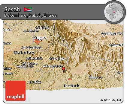 Satellite Panoramic Map of Sesah