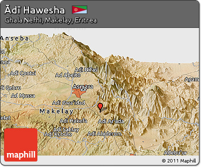 Satellite Panoramic Map of Ādī Hawesha