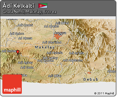 Satellite Panoramic Map of Ādī Kelkaltī