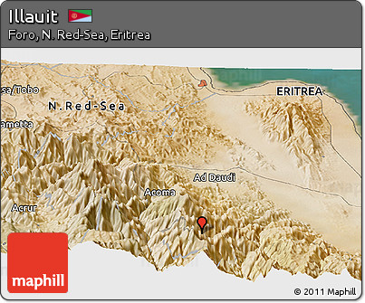 Satellite Panoramic Map of Illauit