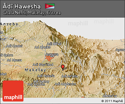 Satellite Panoramic Map of Ādī Hawesha