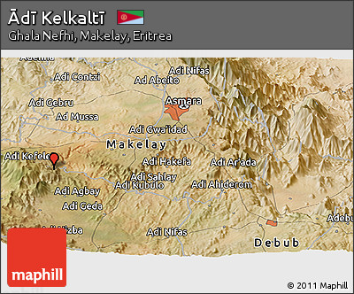 Satellite Panoramic Map of Ādī Kelkaltī