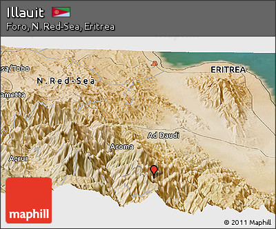 Satellite Panoramic Map of Illauit