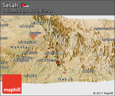 Satellite Panoramic Map of Sesah