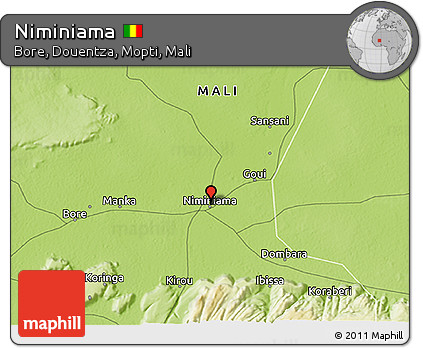 Physical 3D Map of Niminiama
