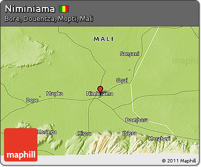 Physical 3D Map of Niminiama