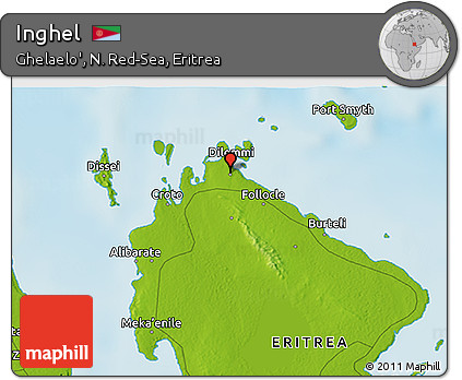 Physical 3D Map of Inghel