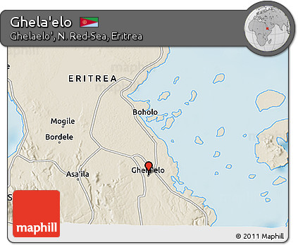 Shaded Relief 3D Map of Ghela'elo