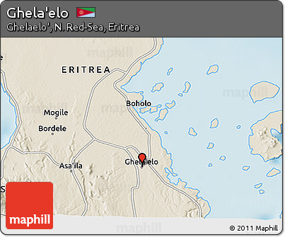Shaded Relief 3D Map of Ghela'elo