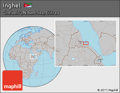 Gray Location Map of Inghel